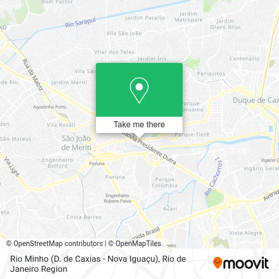 Rio Minho (D. de Caxias - Nova Iguaçu) map
