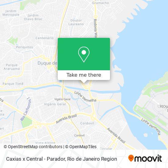 Mapa Caxias x Central - Parador