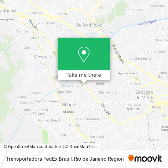 Transportadora FedEx Brasil map