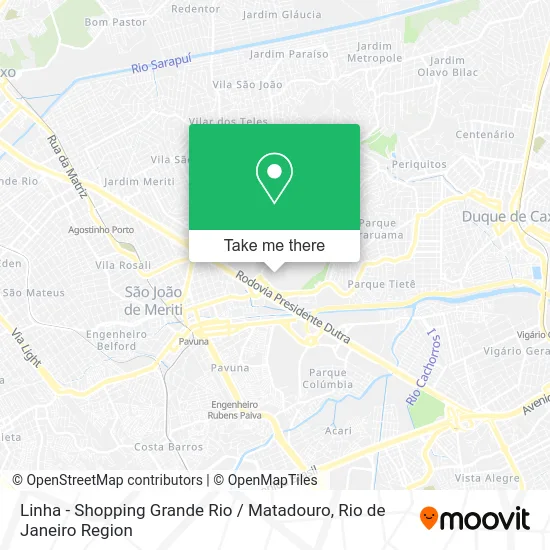 Linha - Shopping Grande Rio / Matadouro map