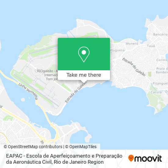 Mapa EAPAC - Escola de Aperfeiçoamento e Preparação da Aeronáutica Civil