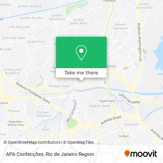 APA Confecções map