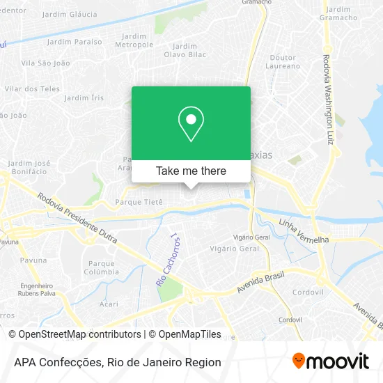 APA Confecções map