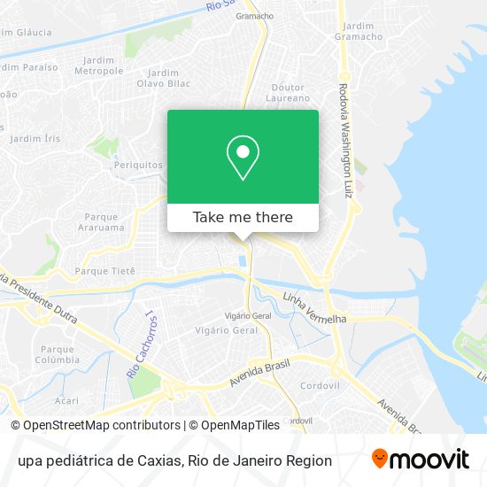upa pediátrica de Caxias map