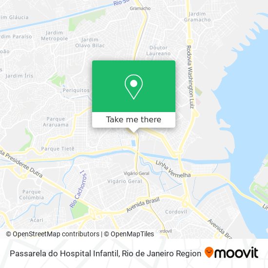 Passarela do Hospital Infantil map