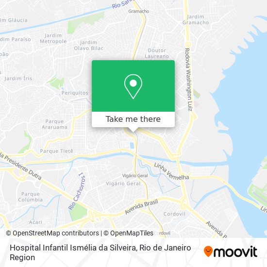 Hospital Infantil Ismélia da Silveira map