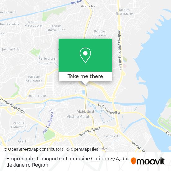 Empresa de Transportes Limousine Carioca S / A map
