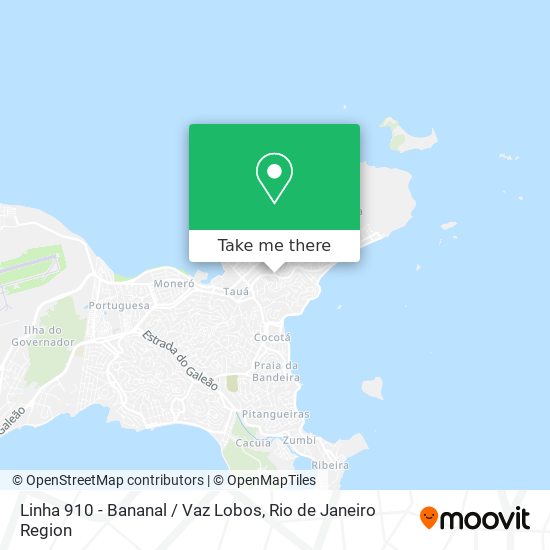 Linha 910 - Bananal / Vaz Lobos map