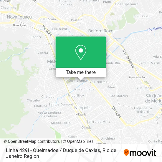 Linha 429I - Queimados / Duque de Caxias map