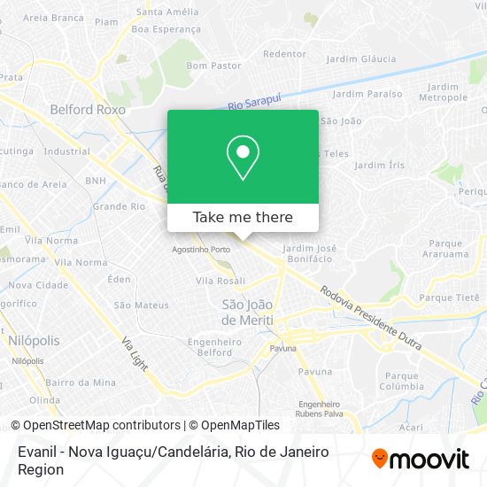 Mapa Evanil - Nova Iguaçu / Candelária