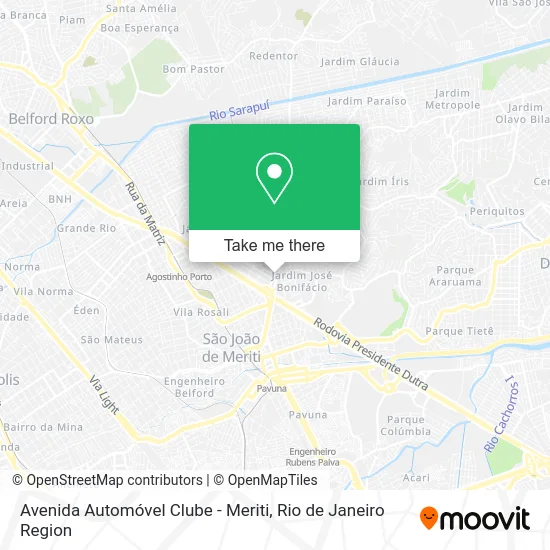 Avenida Automóvel Clube - Meriti map