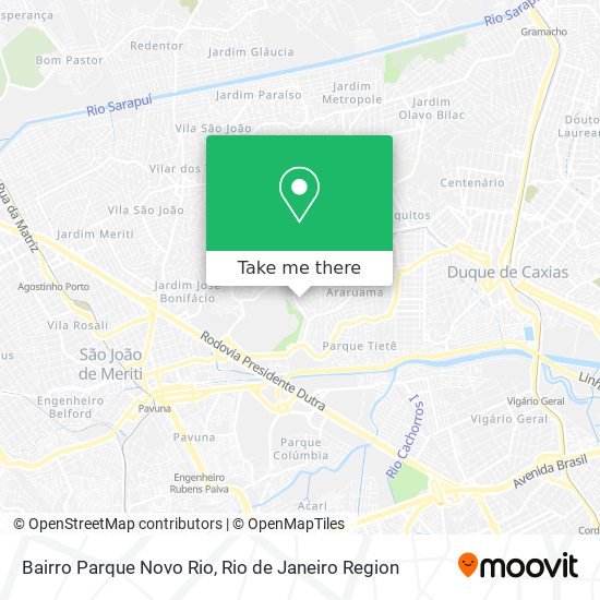 Bairro Parque Novo Rio map