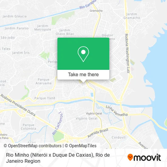 Rio Minho (Niterói x Duque De Caxias) map