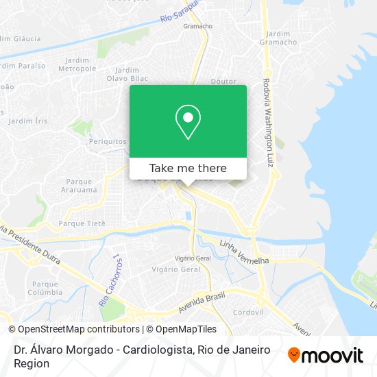 Mapa Dr. Álvaro Morgado - Cardiologista