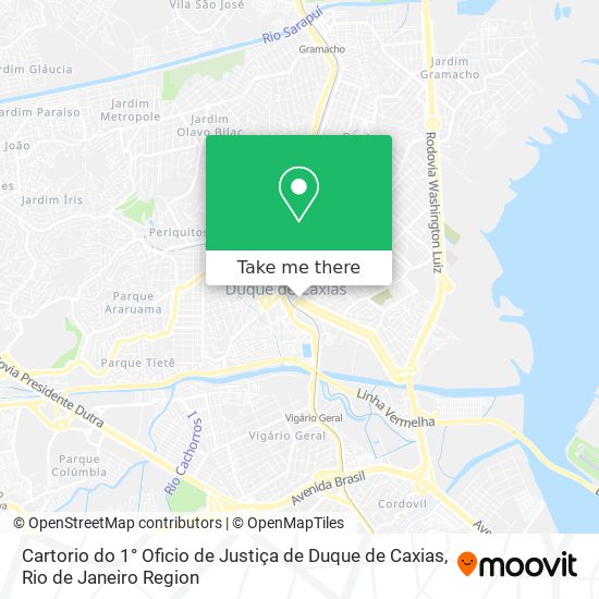 Cartorio do 1° Oficio de Justiça de Duque de Caxias map