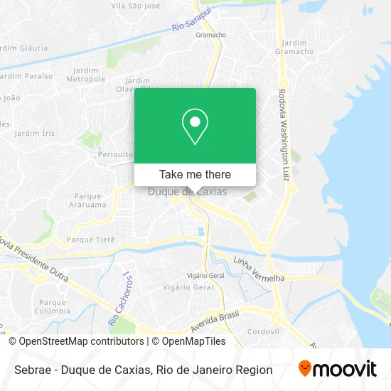 Sebrae - Duque de Caxias map