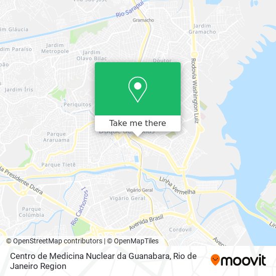 Mapa Centro de Medicina Nuclear da Guanabara