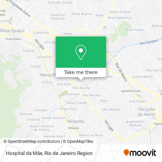 Mapa Hospital da Mãe