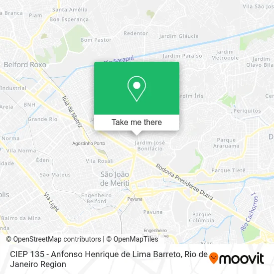 CIEP 135 - Anfonso Henrique de Lima Barreto map