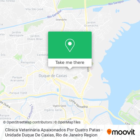 Mapa Clínica Veterinária Apaixonados Por Quatro Patas - Unidade Duque De Caxias