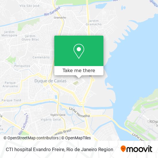 CTI hospital Evandro Freire map