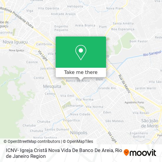 Mapa ICNV- Igreja Cristã Nova Vida De Banco De Areia