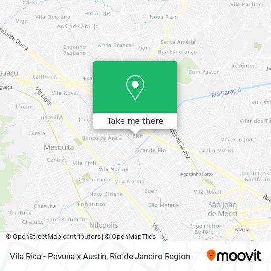 Mapa Vila Rica - Pavuna x Austin