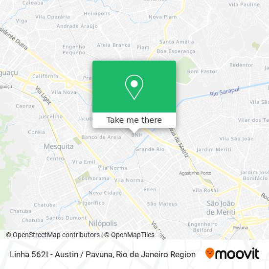 Linha 562I - Austin / Pavuna map