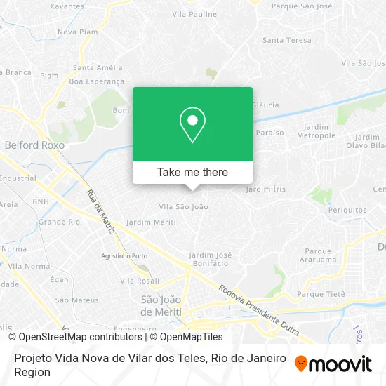 Projeto Vida Nova de Vilar dos Teles map