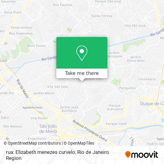 Mapa rua: Elizabeth menezes curvelo