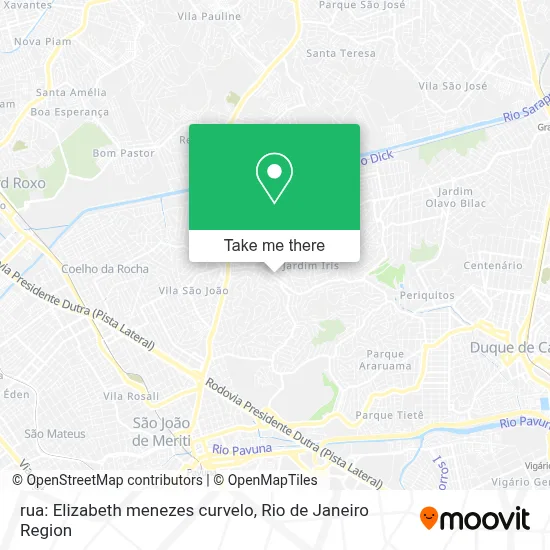 rua: Elizabeth menezes curvelo map