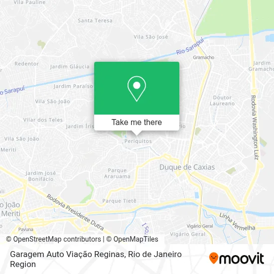 Garagem Auto Viação Reginas map