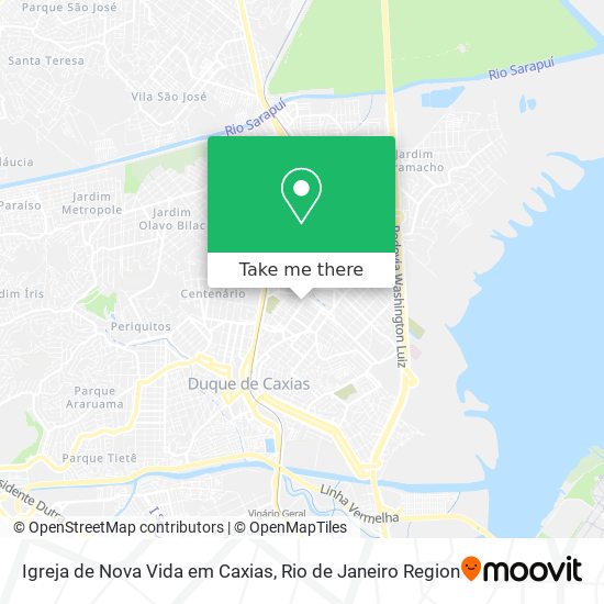 Igreja de Nova Vida em Caxias map