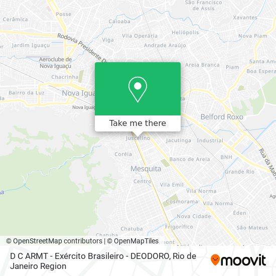 D C ARMT - Exército Brasileiro - DEODORO map