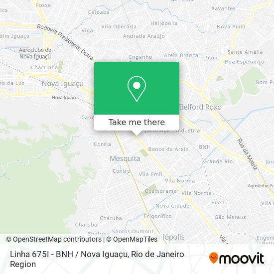 Linha 675I - BNH / Nova Iguaçu map