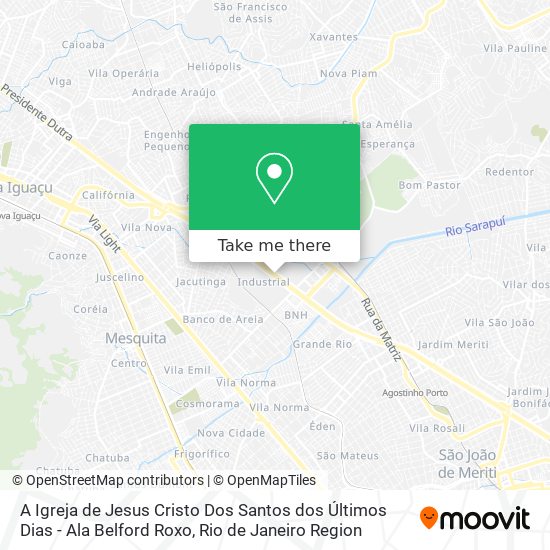 Mapa A Igreja de Jesus Cristo Dos Santos dos Últimos Dias - Ala Belford Roxo