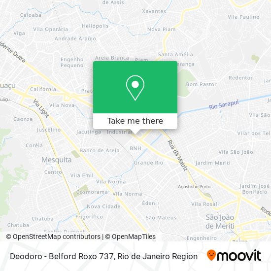 Deodoro - Belford Roxo 737 map