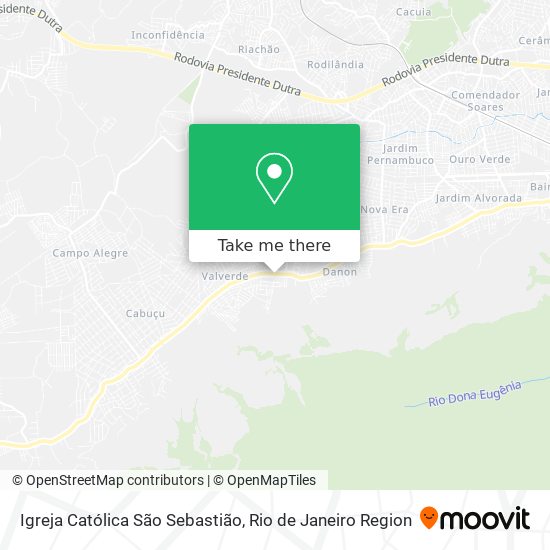 Mapa Igreja Católica São Sebastião