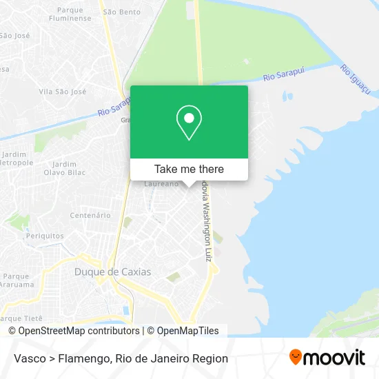 Vasco > Flamengo map