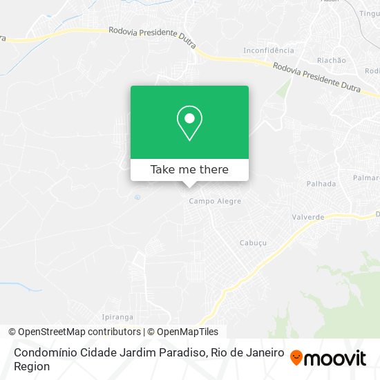 Mapa Condomínio Cidade Jardim Paradiso