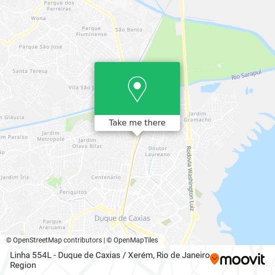 Linha 554L - Duque de Caxias / Xerém map