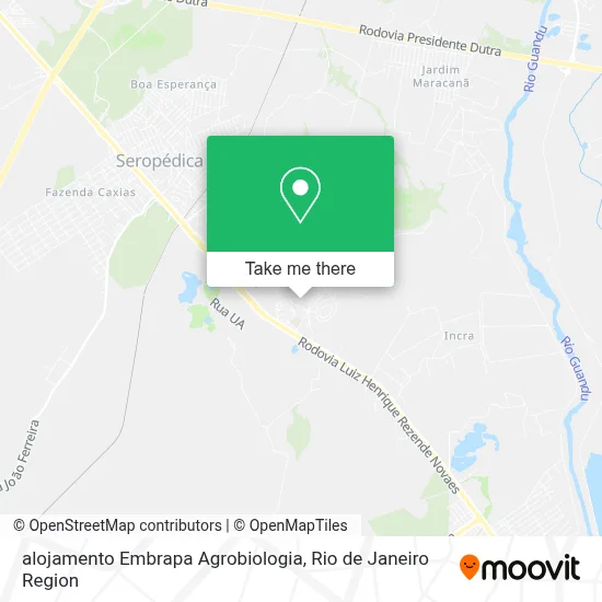 alojamento Embrapa Agrobiologia map