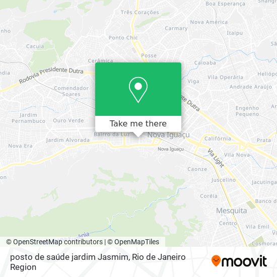 Mapa posto de saúde jardim Jasmim