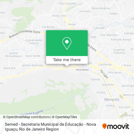 Mapa Semed - Secretaria Municipal de Educação - Nova Iguaçu