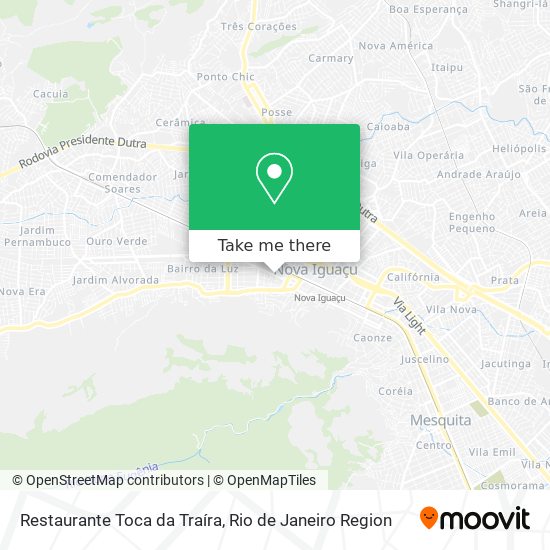 Mapa Restaurante Toca da Traíra