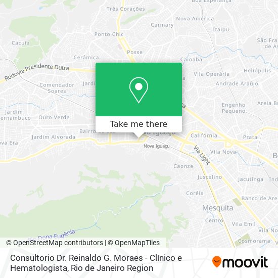 Mapa Consultorio Dr. Reinaldo G. Moraes - Clínico e Hematologista