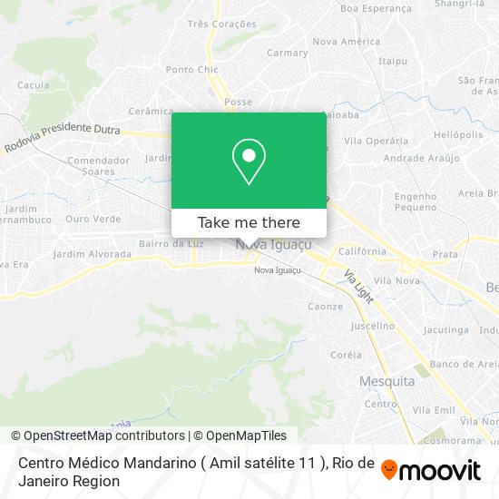 Mapa Centro Médico Mandarino ( Amil satélite 11 )