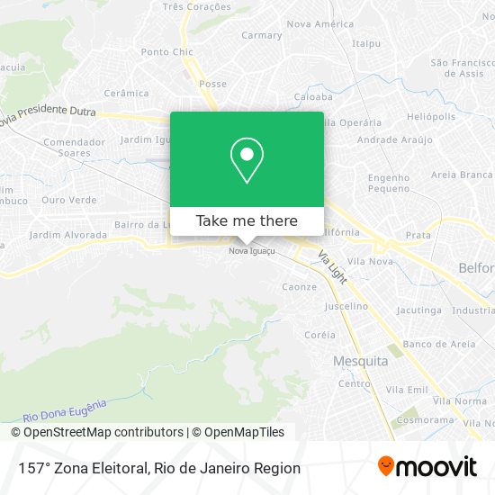 157° Zona Eleitoral map