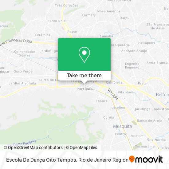 Mapa Escola De Dança Oito Tempos