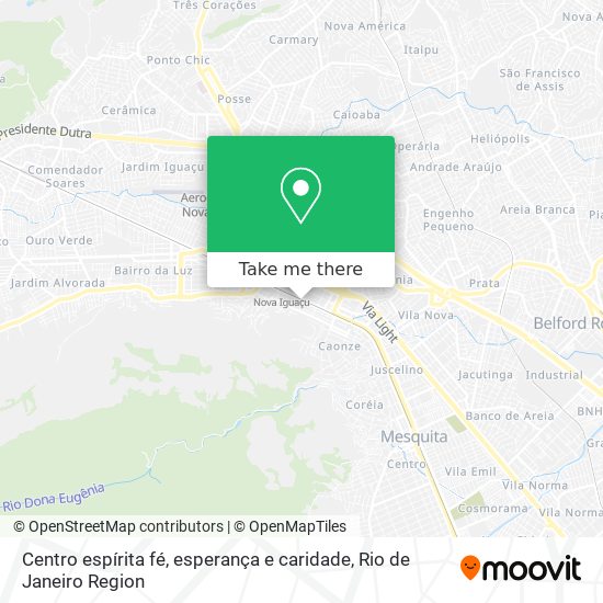 Centro espírita fé, esperança e caridade map